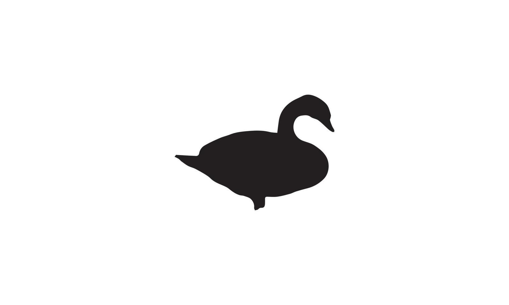 design de ilustração vetorial de cisne preto e branco vetor