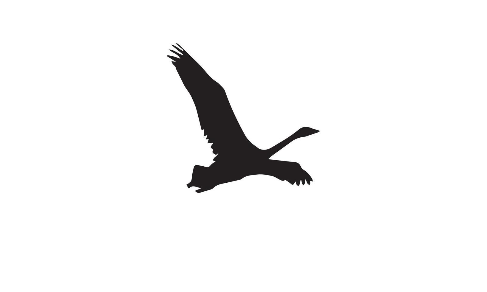 design de ilustração vetorial de cisne preto e branco vetor