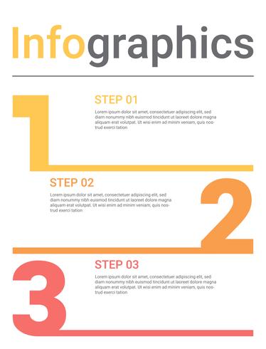 Diagrama de infografia com 3 etapas, opções ou processos. Modelo de negócio de vetor para apresentação. visualização de dados de negócios.