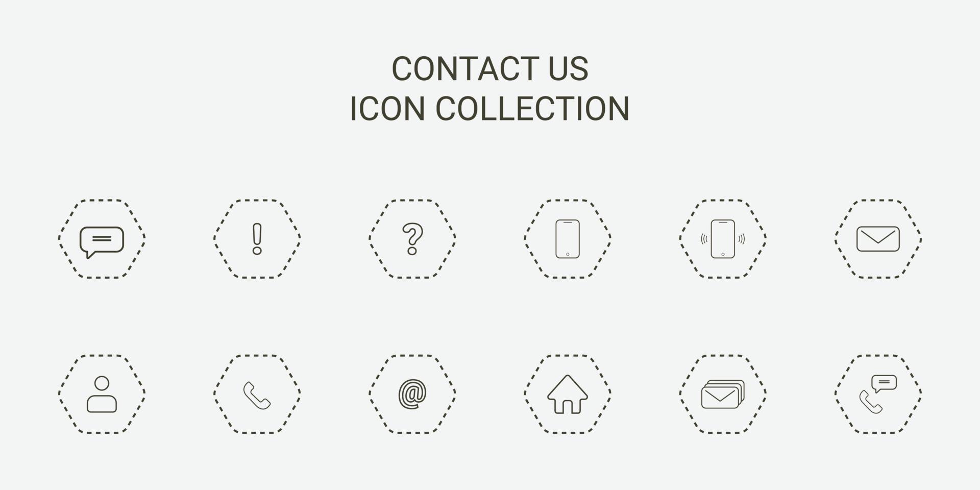 12 conjunto ícone de coleção entre em contato conosco. lá mensagem, telefone, e-mail, chamada, assistência e muito mais vetor