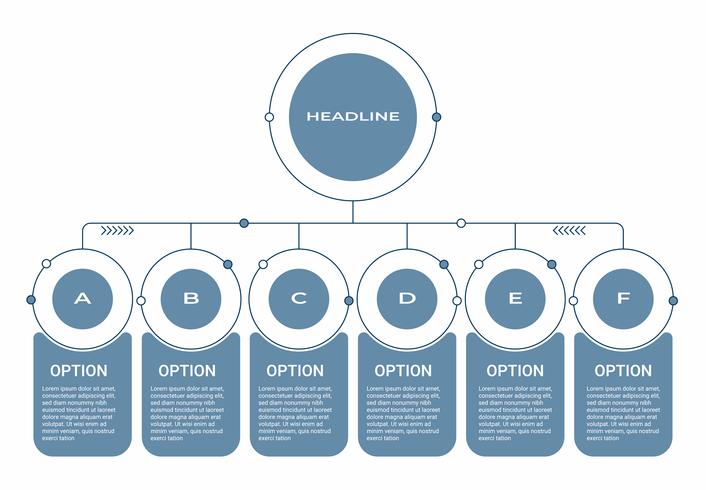 Infográfico de negócios. Diagrama com 8 etapas, opções ou processos. Modelo de infográficos para apresentação. vetor