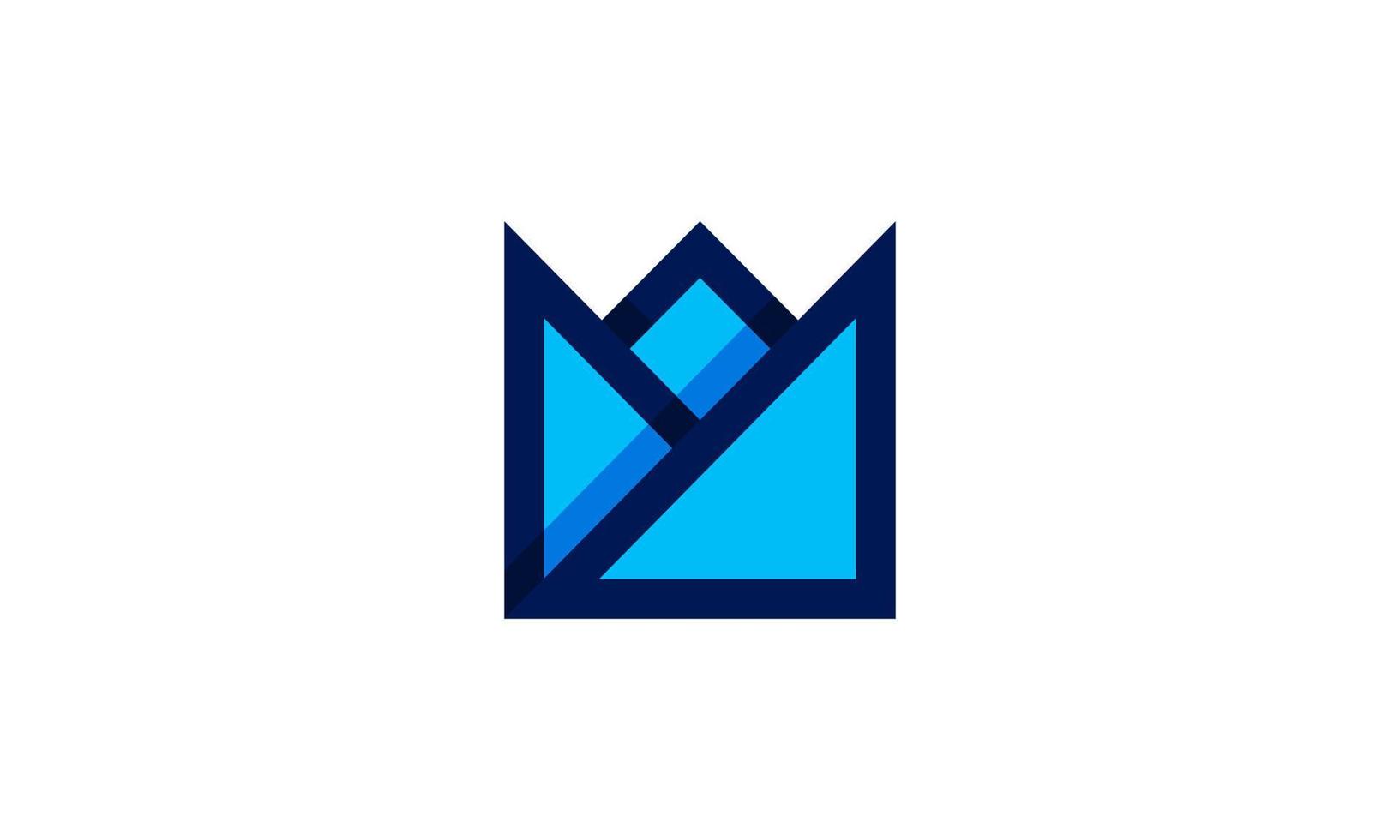 modelo de design de ícone de cor azul de logotipo de corvo abstrato de vetor de estoque