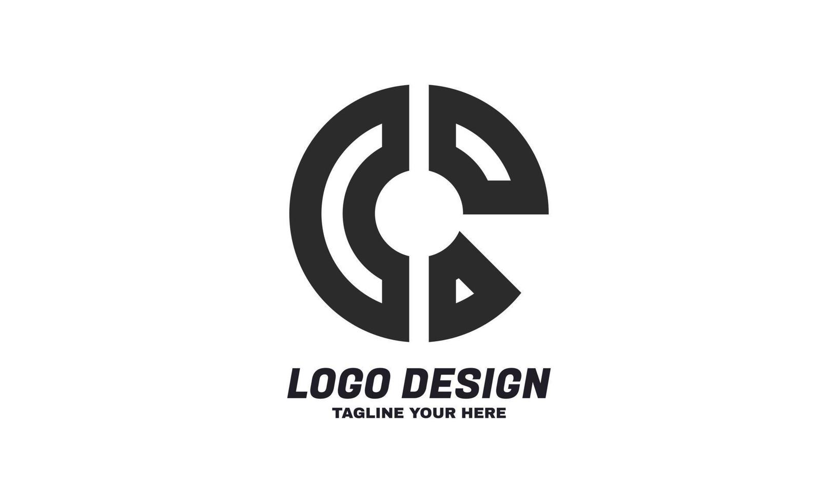 modelo de design de logotipo de letra c corporativa de negócios de ilustração de ações vetor