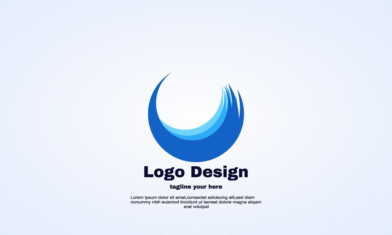 modelo de design de logotipo de onda do oceano criativo abstrato vetor