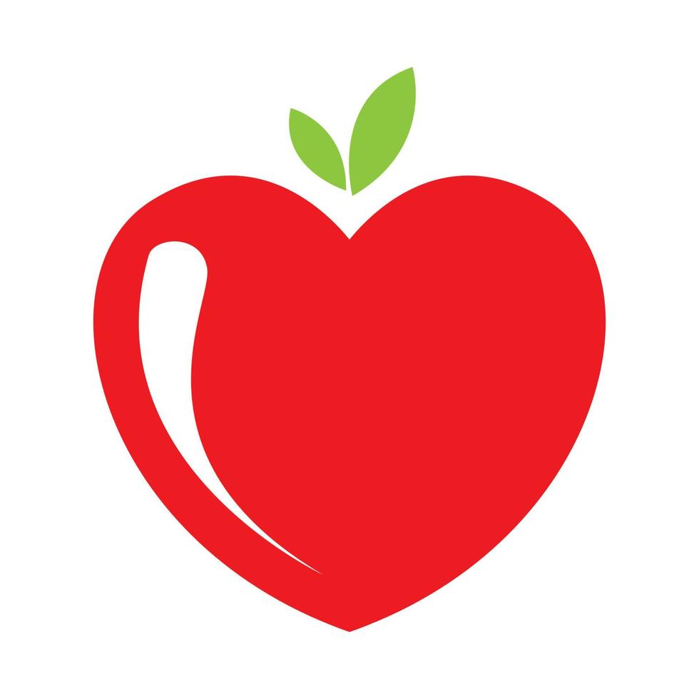 amor forma vermelho cereja logotipo símbolo ícone vetor design gráfico ilustração ideia criativa