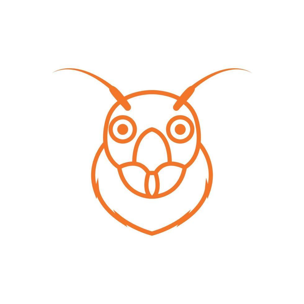 animal inseto abelha desenhos animados bonito linha cabeça logotipo símbolo ícone vetor design gráfico ilustração