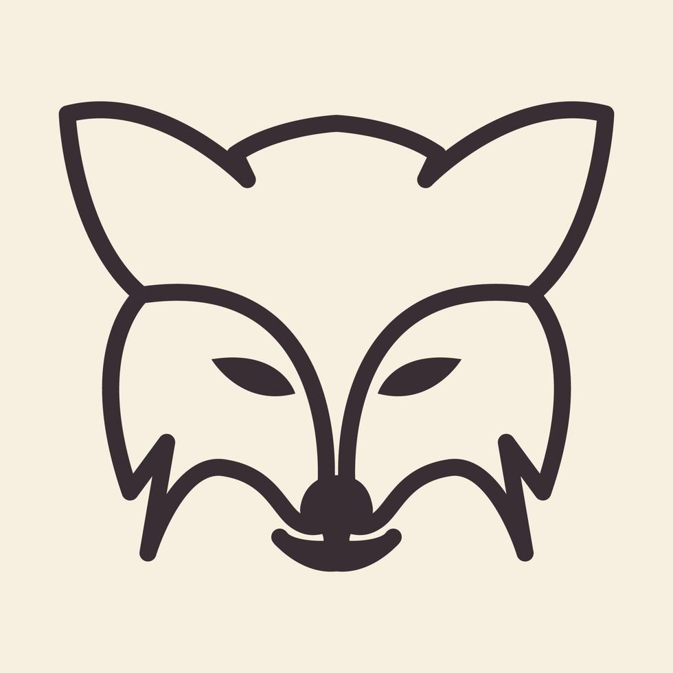 cabeça de hipster pequeno lobo logotipo símbolo ícone vetor design gráfico ilustração ideia criativa