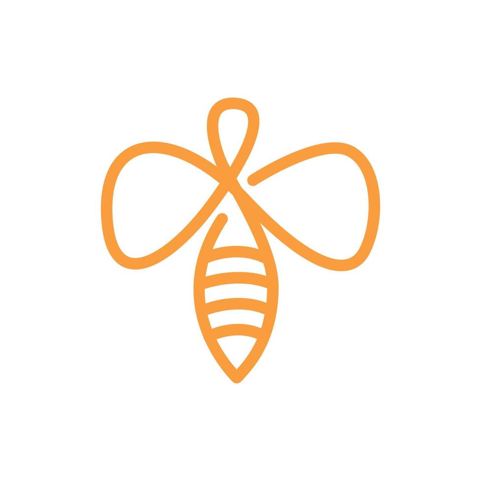 animal inseto abelha linhas modernas logotipo exclusivo vetor ícone ilustração design