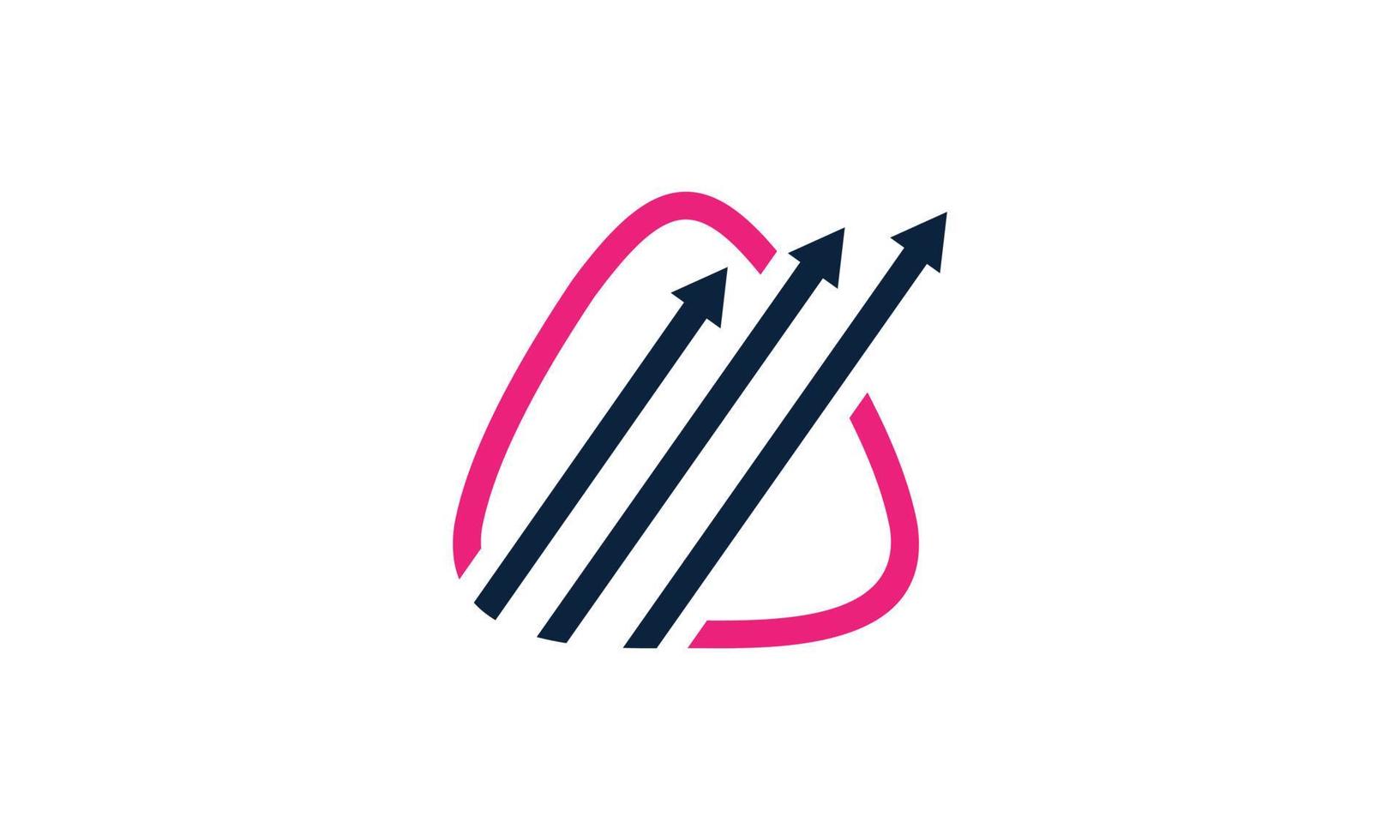 seta de triângulo de vetor de ações com cor rosa marinho para modelo de design da empresa