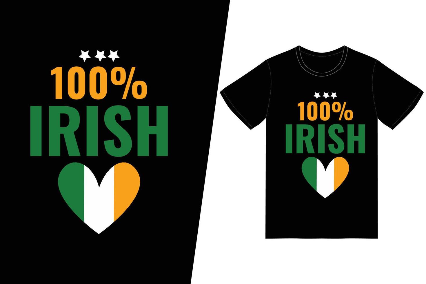 100 camiseta irlandesa vetor