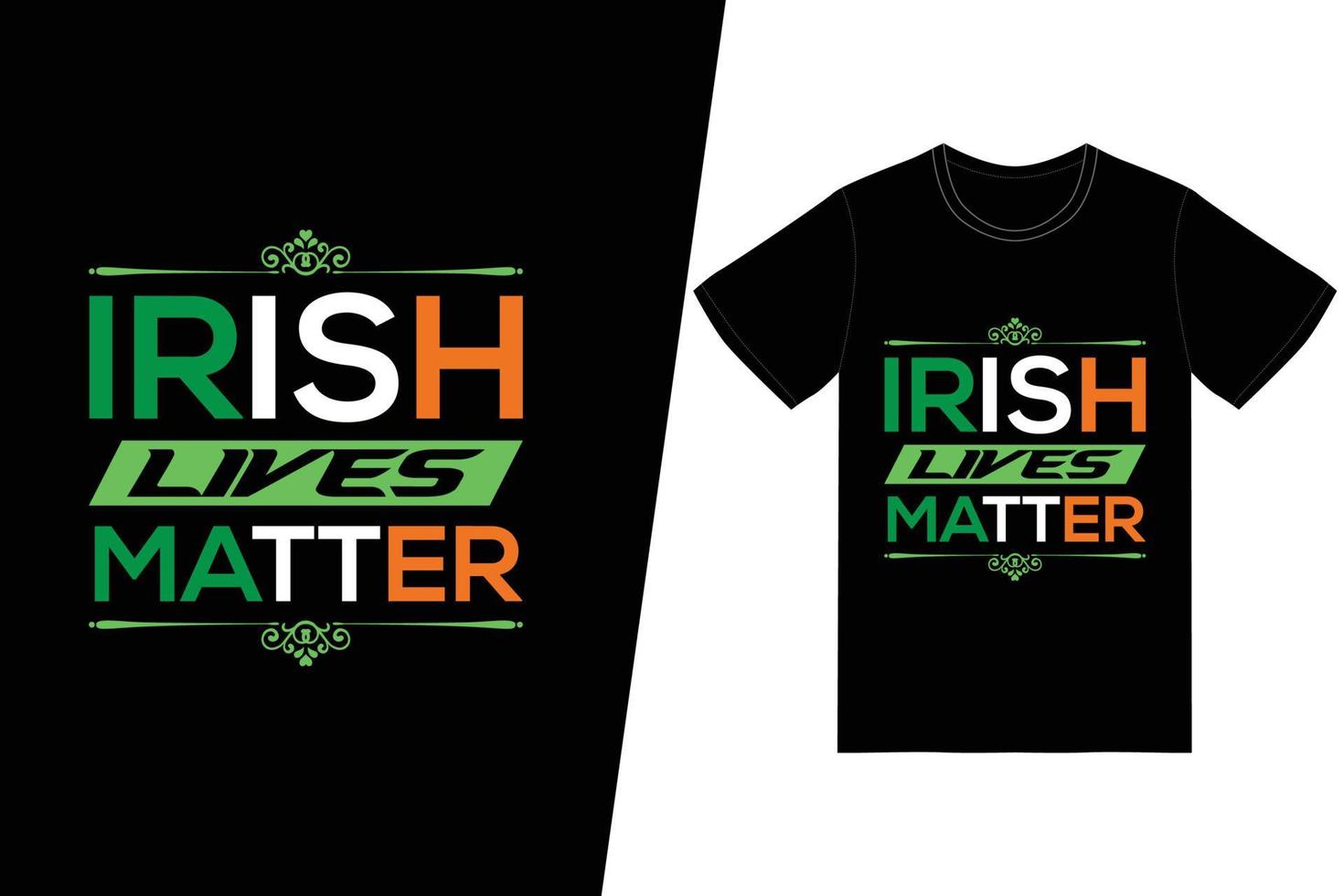 camiseta irlandesa vidas importam vetor