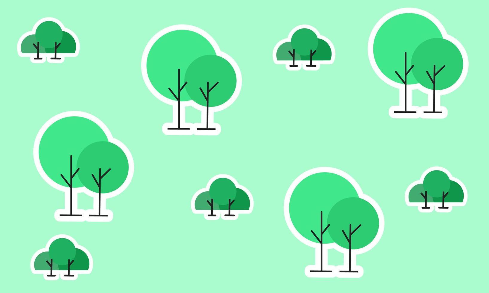 ilustração de design gráfico de vetor de padrão de árvore