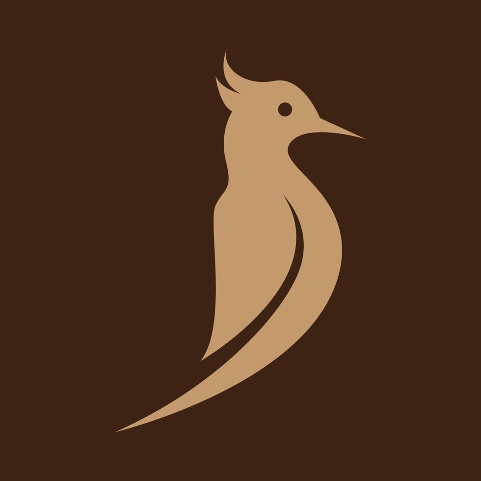 pássaro isolado pica-pau logotipo design gráfico vetorial símbolo ícone sinal ilustração ideia criativa vetor