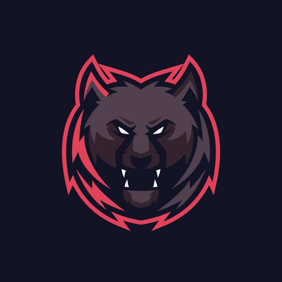 urso logotipo esports vetor