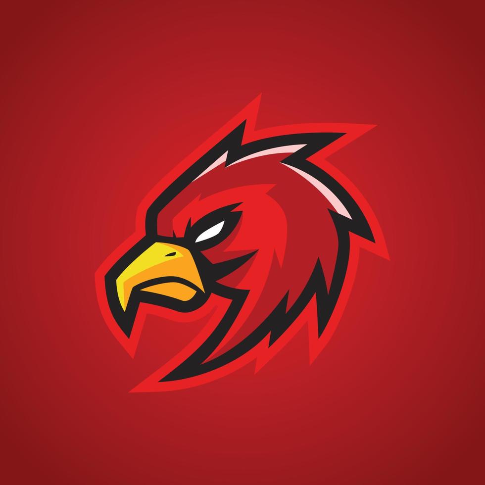 logotipo de esportes do falcão vermelho vetor