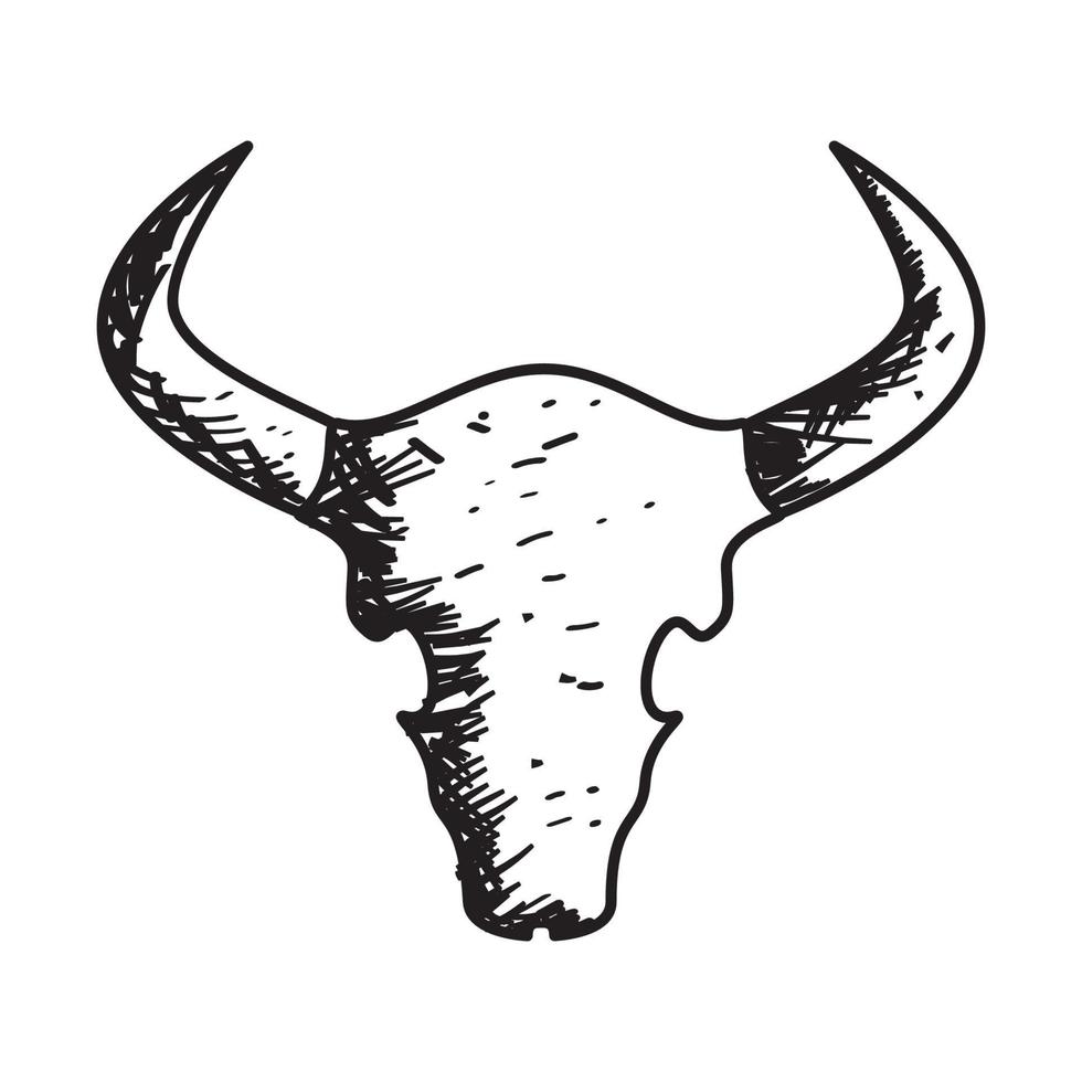 caveira de vaca grunge design de logotipo vintage vetor gráfico símbolo ícone sinal ilustração ideia criativa