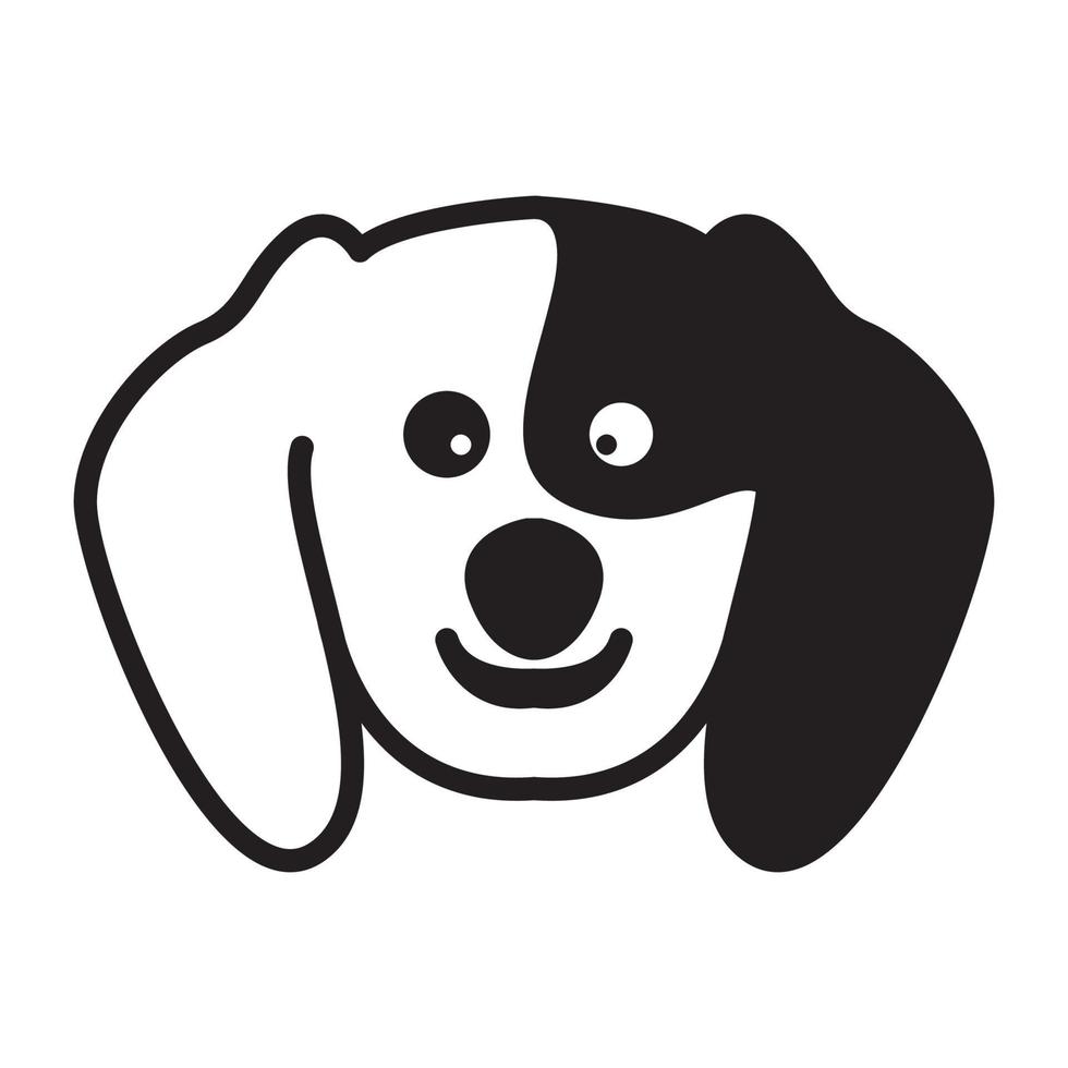 cara preta cachorro fofo maltipoo logo design gráfico de vetor símbolo ícone sinal ilustração ideia criativa