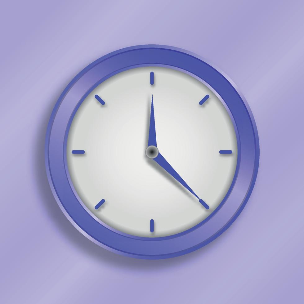 ícone de relógio de parede redondo 3D vetor