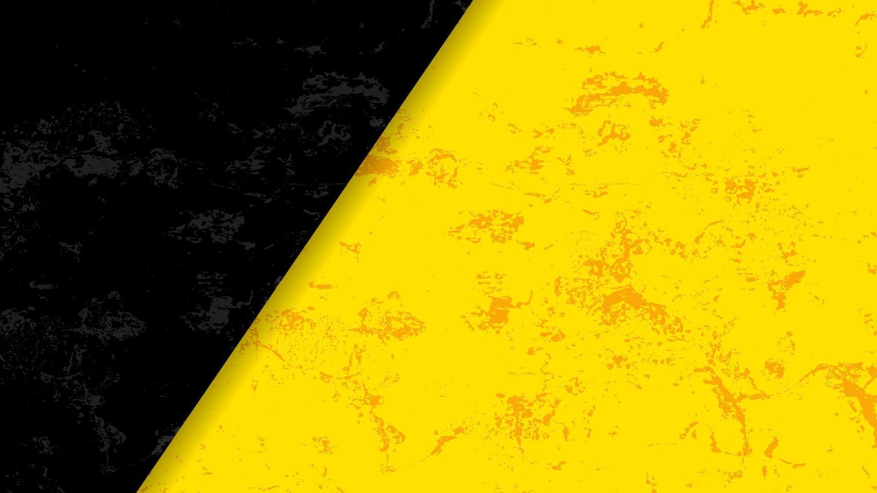 fundo preto e amarelo simples com efeito grunge. abstrato amarelo e preto para banner, pôster, panfleto ou papel de parede vetor