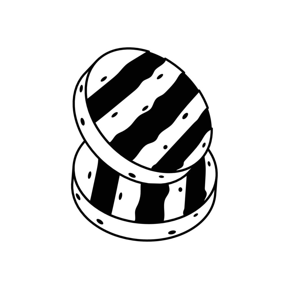 ilustração de ícone de contorno de hambúrguer de carne bovina no fundo branco vetor