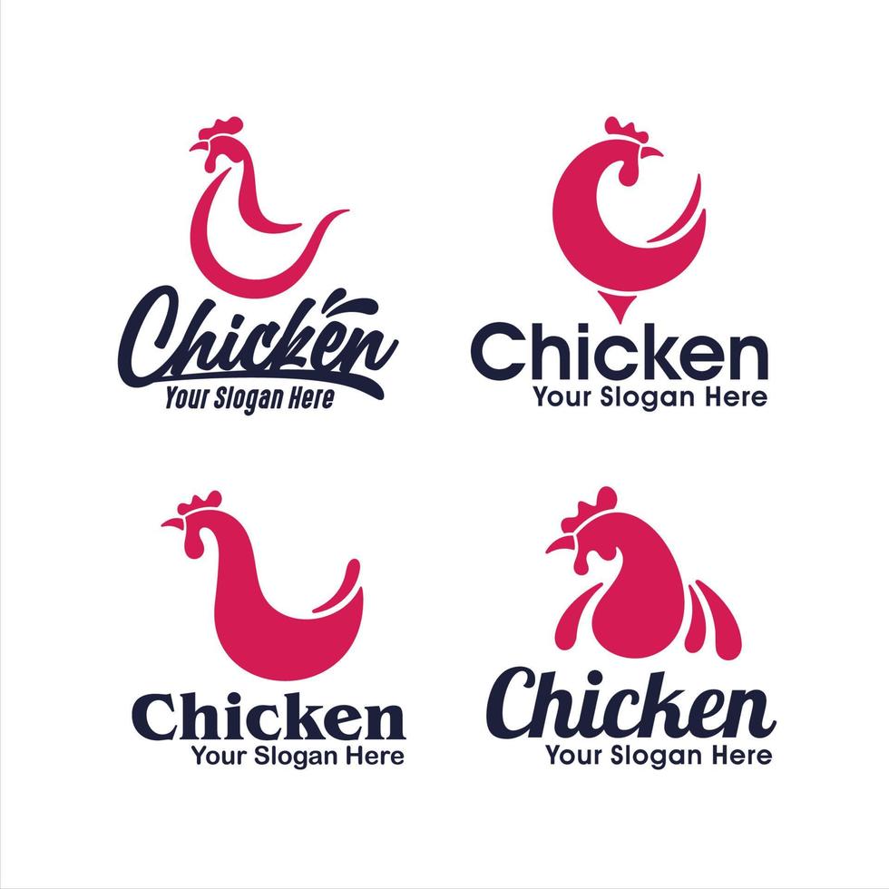 coleção de design de modelo de logotipo de frango vetor
