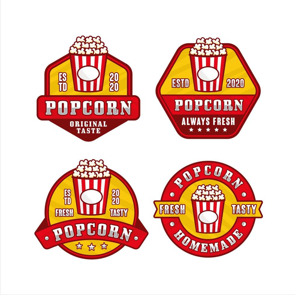 coleção de logotipo premium de design de pipoca-1 vetor