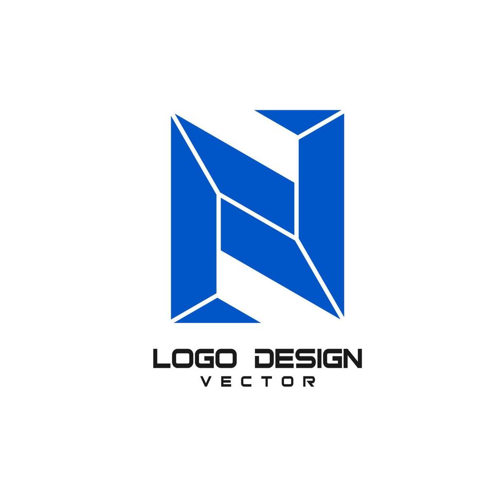 design de logotipo de símbolo n vetor