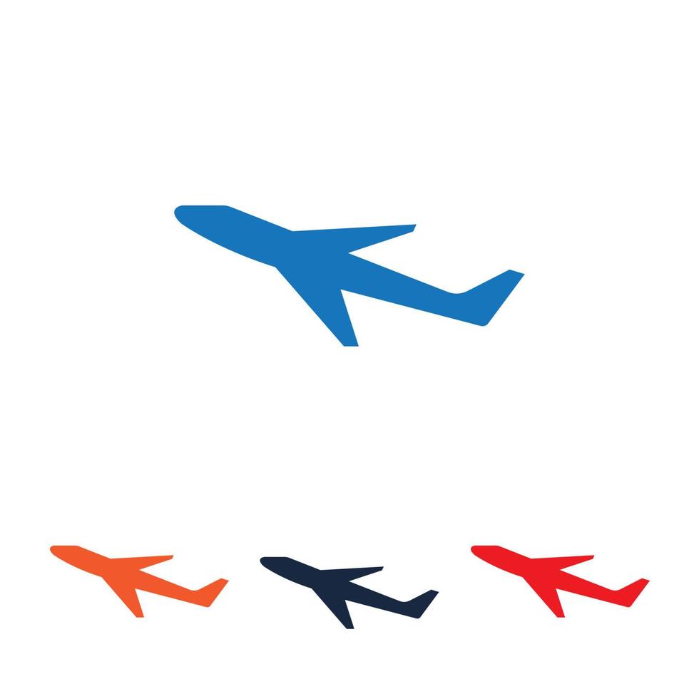 conjunto de logotipo do avião vetor