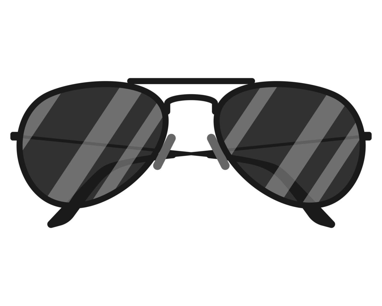 óculos de sol militares pretos de verão para proteção uv. conceito militar para exército, soldados e guerra. vetor