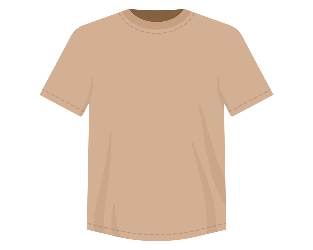 camiseta de malha bege, uniforme militar. vetor