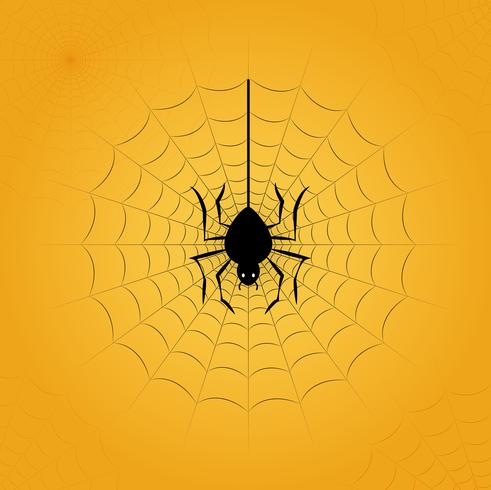 Aranha de Halloween na web vetor