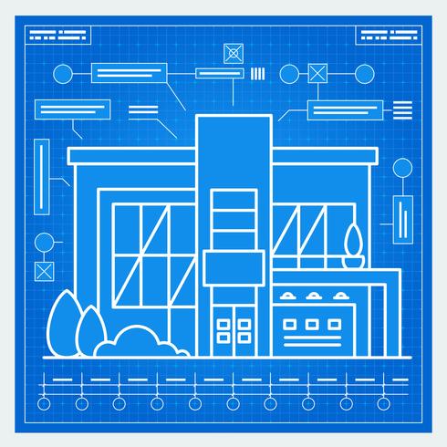 Casa, blueprint vetor