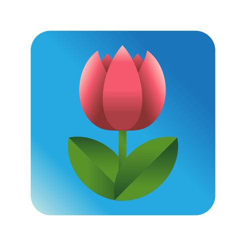 Ícone de vetor de flor tulipa