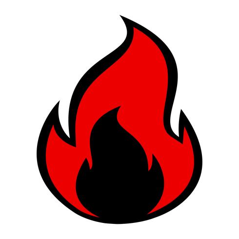 Ícone de vetor de chama