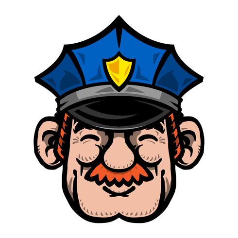 Policial policial dos desenhos animados vetor