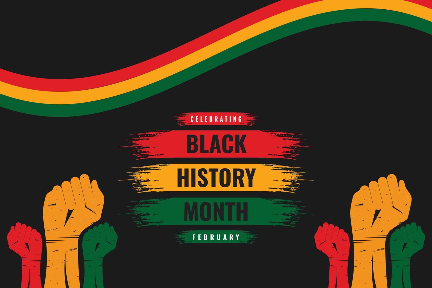 prblack history mês 2022, 2023, 2024 ilustração vetorial de celebração da história afro-americana vetor