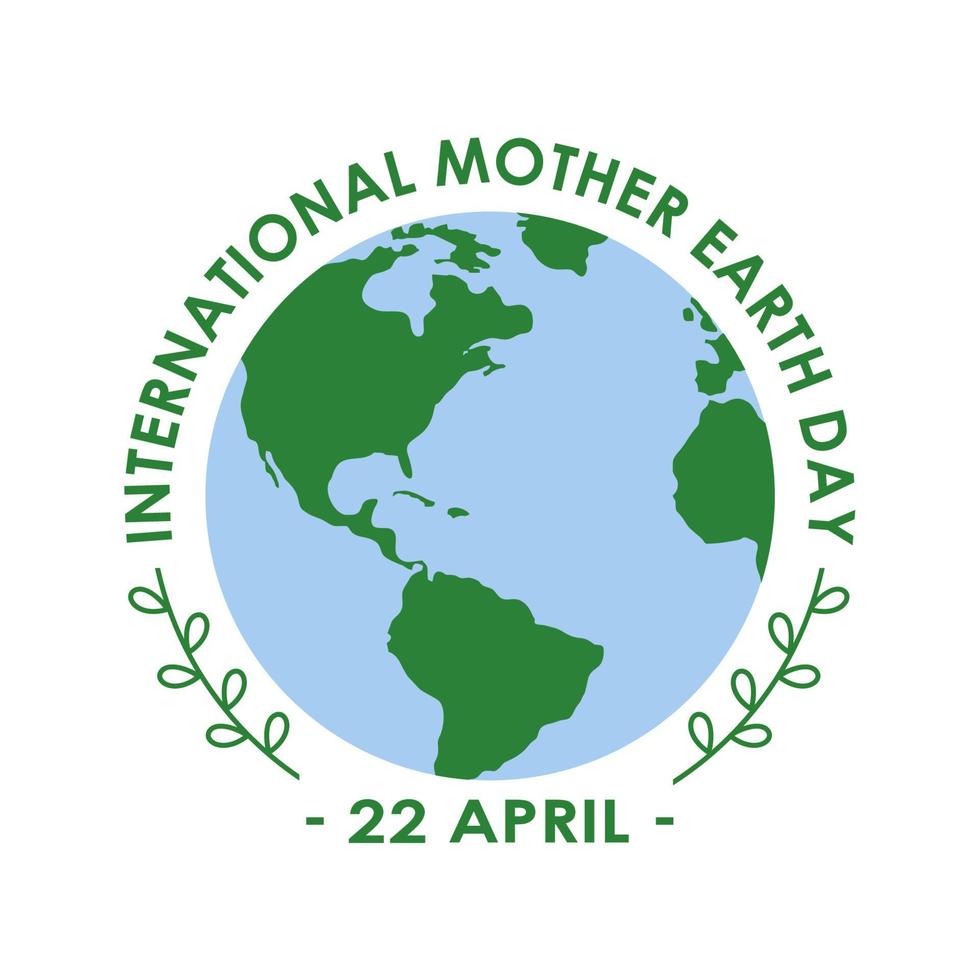 Dia da Terra. dia internacional da mãe terra. problemas ambientais e proteção ambiental. ilustração vetorial. vetor