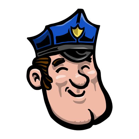 Policial policial dos desenhos animados vetor