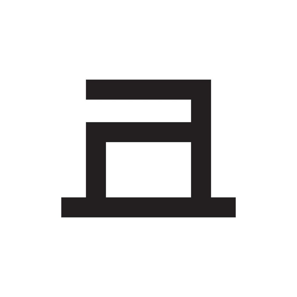 abaixe um design de logotipo quadrado moderno vetor