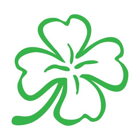 Trevo irlandês sorte para o dia de São Patrício vetor
