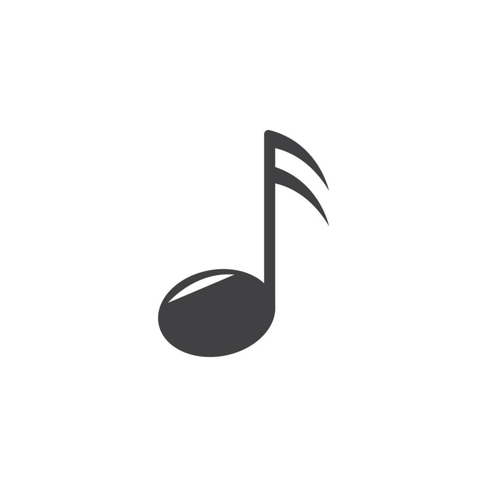desenho de ilustração vetorial de ícone de nota musical vetor
