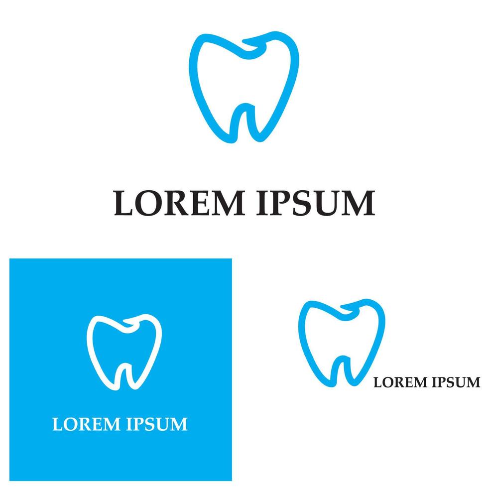 dental logo template ilustração vetorial ícone design vetor