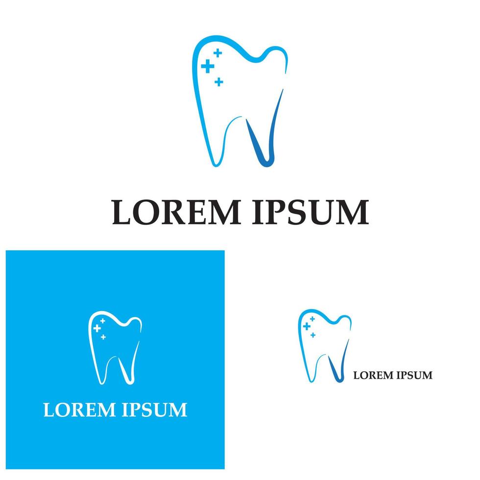 dental logo template ilustração vetorial ícone design vetor