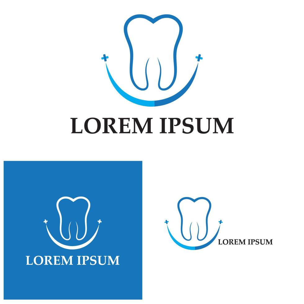 dental logo template ilustração vetorial ícone design vetor