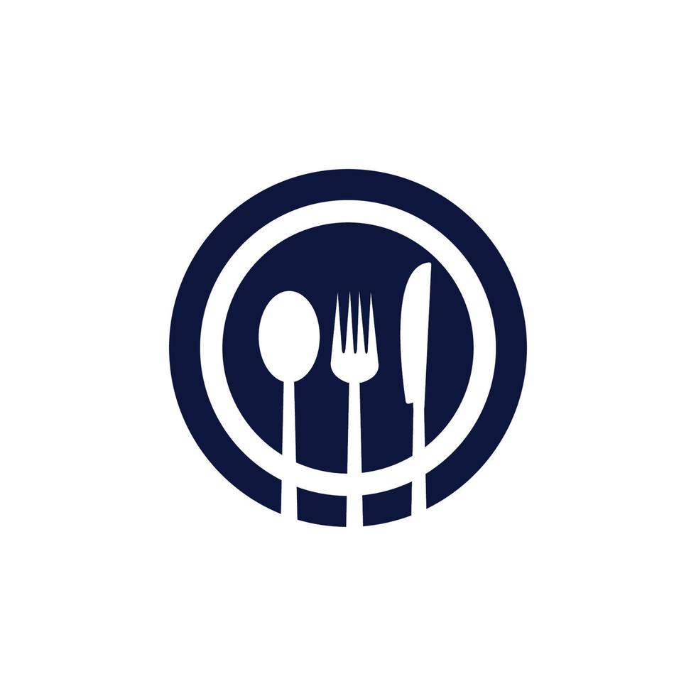 modelo de vetor de logotipo de restaurante garfo e colher