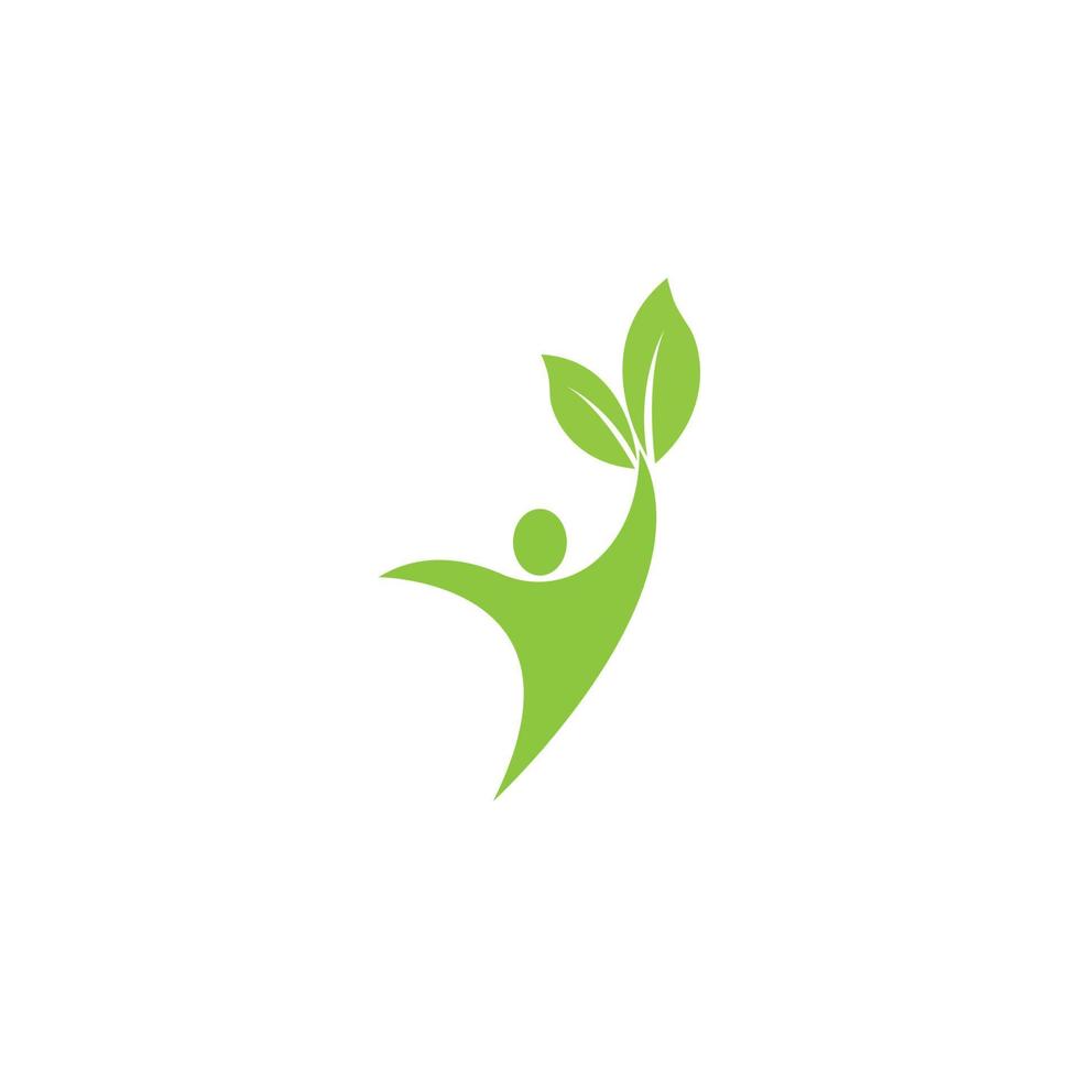 ícone de vetor de modelo de logotipo de vida saudável humana