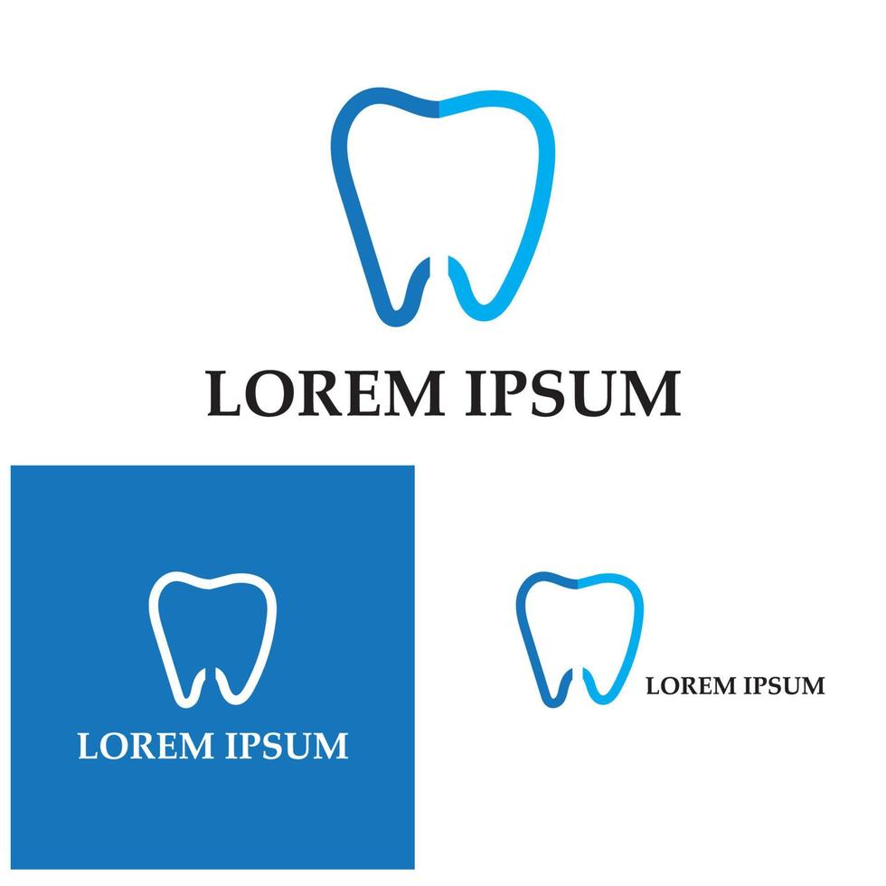 dental logo template ilustração vetorial ícone design vetor