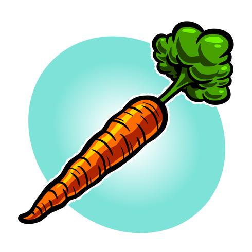 Vegetal de cenoura dos desenhos animados vetor