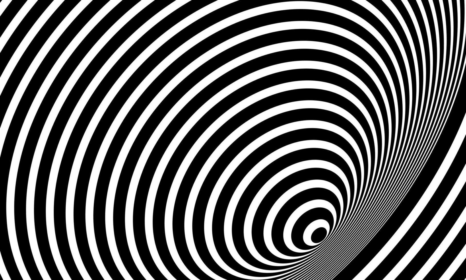 ilustração estoque arte óptica abstrata ilusão de superfície branca preta geométrica listrada fluindo como uma parte 2 vetor