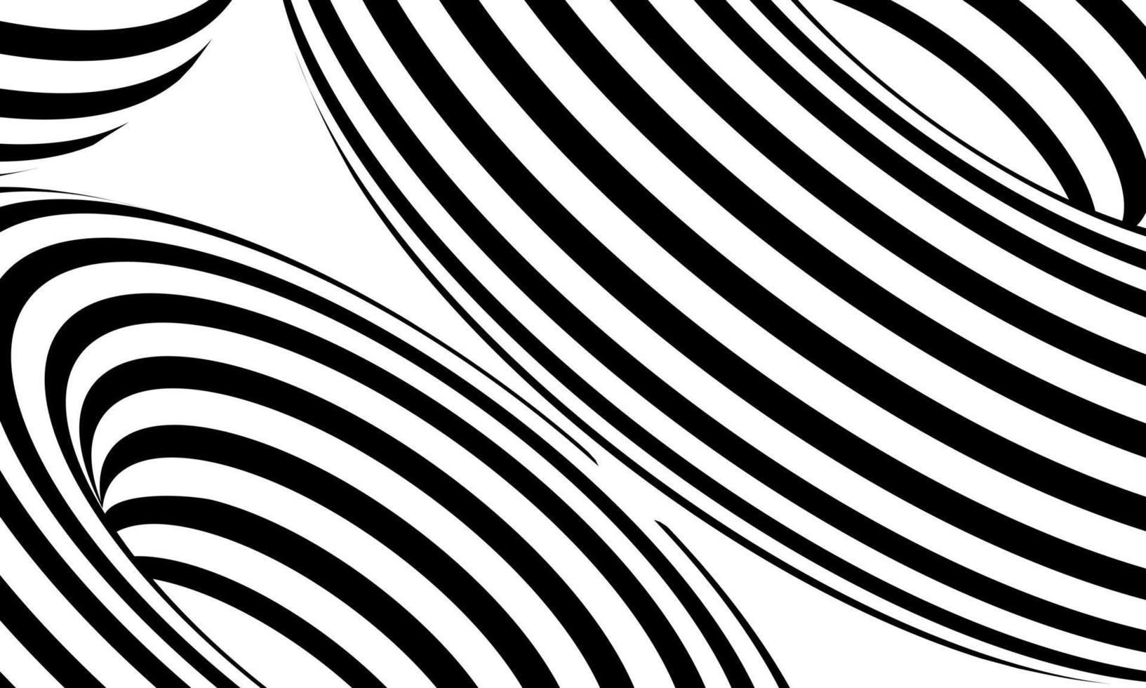 padrão de estoque vetorial de linhas em preto e branco ilustração vetorial de ilusão de ótica parte de fundo 3 vetor